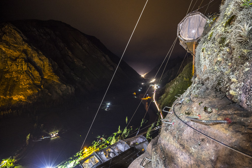 Hotel capsula nas montanhas, no Peru